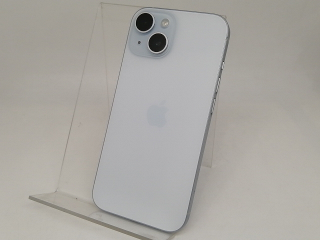 【中古】Apple docomo 【SIMフリー】 iPhone 15 256GB ブルー MTMR3J/A【なんば】保証期間１ヶ月【ランクB】
