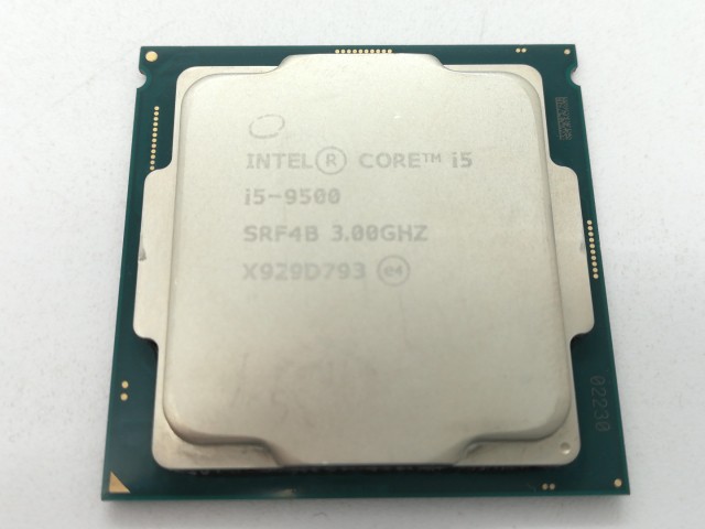 【中古】Intel Core i5-9500 (3GHz/TB:4.4GHz/SRF4B/U0) bulk LGA1151/6C/6T/L3 9M/UHD630/TDP65W【日本橋3】保証期間１週間