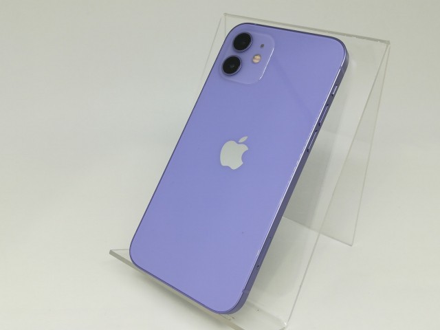 【中古】Apple au 【SIMロック解除済み】 iPhone 12 128GB パープル MJNJ3J/A【日本橋3】保証期間１ヶ月【ランクB】