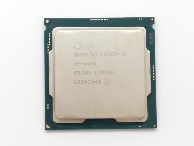 【中古】Intel Core i5-9400 (2.9GHz/TB:4.1GHz/SRG0Y/R0) bulk LGA1151/6C/6T/L3 9M/UHD630/TDP65W【アリオ倉敷】保証期間１週間