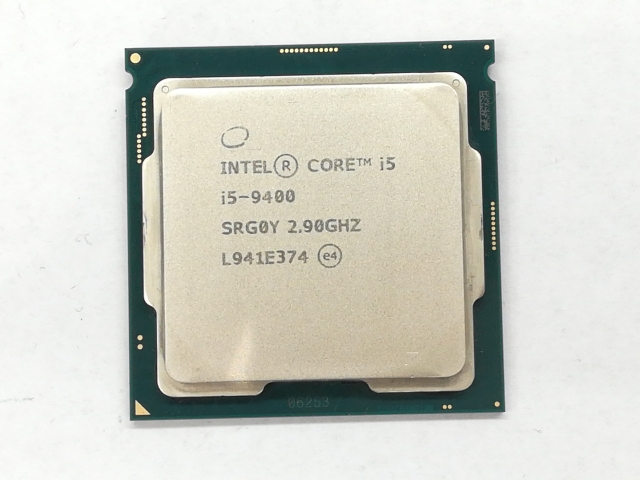【中古】Intel Core i5-9400 (2.9GHz/TB:4.1GHz/SRG0Y/R0) bulk LGA1151/6C/6T/L3 9M/UHD630/TDP65W【日本橋3】保証期間１週間