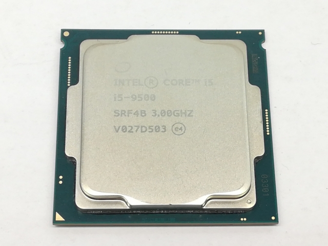 【中古】Intel Core i5-9500 (3GHz/TB:4.4GHz/SRF4B/U0) bulk LGA1151/6C/6T/L3 9M/UHD630/TDP65W【日本橋3】保証期間１週間