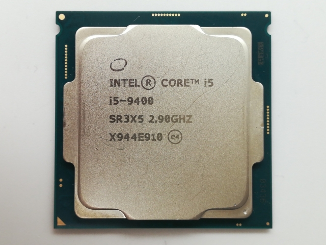 【中古】Intel Core i5-9400 (2.9GHz/TB:4.1GHz/SR3X5/U0) bulk LGA1151/6C/6T/L3 9M/UHD630/TDP65W【日本橋3】保証期間１週間