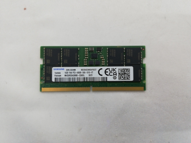 【中古】262PIN SODIMM 16GB DDR5-4800(PC5-38400)【ノートPC用】【秋葉3号】保証期間１週間