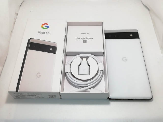 中古】Google 国内版 【SIMフリー】 Pixel 6a チョーク 6GB 128GB