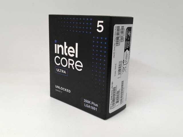 【未使用】Intel Core Ultra 5 250K Plus (4.2Ghz) Box LGA1851/18C(P:6C/E:12C)/18T/L3 30M/Intel Graphics/PBP125W【戸塚】保証期間１週間
