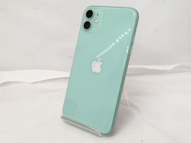 【中古】Apple au 【SIMロック解除済み】 iPhone 11 128GB グリーン MWM62J/A【仙台イービーンズ】保証期間１ヶ月【ランクB】