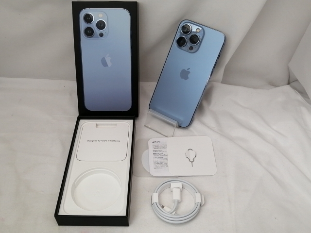 【中古】Apple SoftBank 【SIMフリー】 iPhone 13 Pro 256GB シエラブルー MLUU3J/A【戸塚】保証期間１週間【ランクC】_7