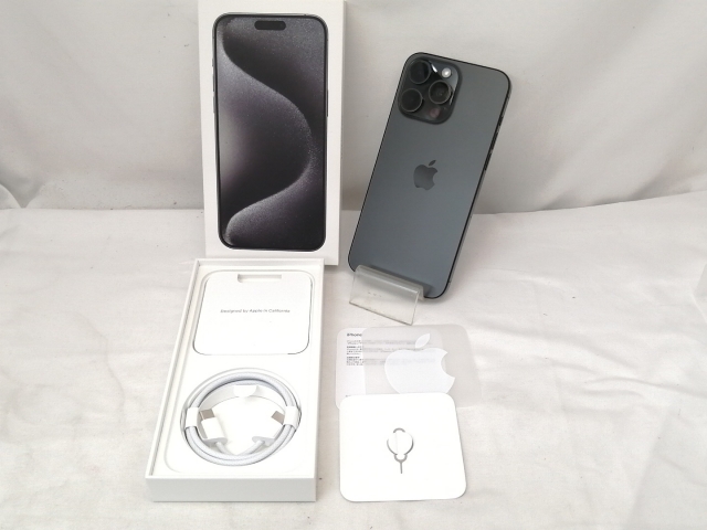 【中古】Apple 国内版 【SIMフリー】 iPhone 15 Pro Max 256GB ブラックチタニウム MU6P3J/A【戸塚】保証期間１ヶ月【ランクA】