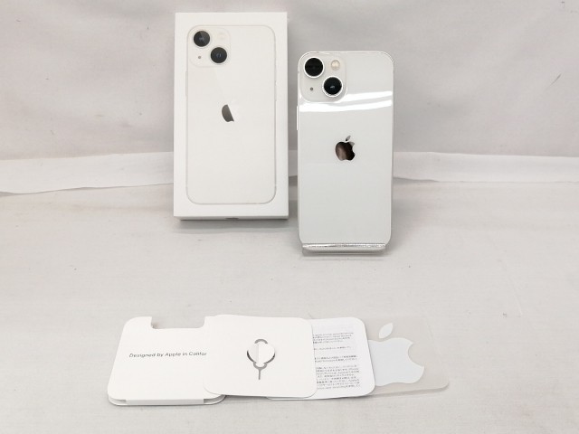 【中古】Apple docomo 【SIMフリー】 iPhone 13 mini 128GB スターライト MLJE3J/A【戸塚】保証期間１ヶ月【ランクC】