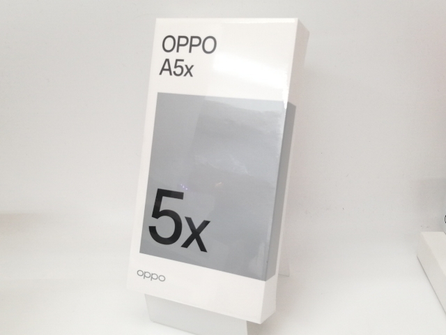 【未使用】Oppo 国内版 【SIMフリー】 OPPO A5x 4GB 128GB ブルー【町田】保証期間３ヶ月