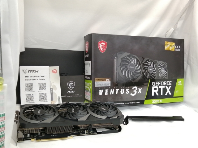 【中古】MSI GeForce RTX 3070 Ti VENTUS 3X 8G OC RTX3070Ti/8GB(GDDR6X)【戸塚】保証期間１週間 グラフィックボード・ビデオカード