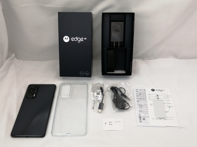 中古】MOTOROLA 国内版 【SIMフリー】 edge 20 フロストオニキス