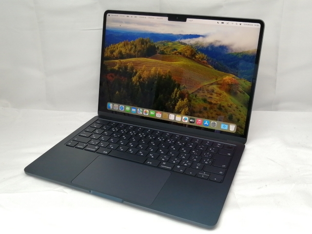 【中古】Apple MacBook Air 13インチ CTO (M2,2022) ミッドナイト M2(CPU:8C/GPU:10C)/16G/256G/30W AC【戸塚】保証期間１ヶ月【ランクA】
