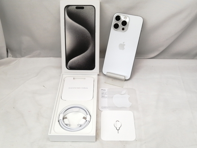 【中古】Apple 国内版 【SIMフリー】 iPhone 15 Pro Max 256GB ホワイトチタニウム MU6Q3J/A【戸塚】保証期間１ヶ月【ランクA】