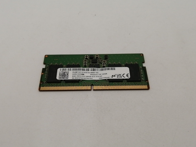 【中古】262PIN SODIMM 8GB DDR5-4800(PC5-38400)【ノートPC用】【川崎駅前】保証期間１週間