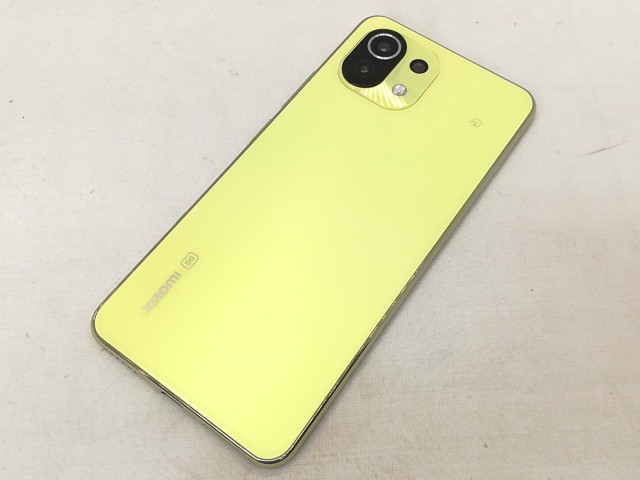 【中古】Xiaomi 国内版 【SIMフリー】 Mi 11 Lite 5G シトラスイエロー 6GB 128GB M2101K9R【札幌】保証期間１ヶ月【ランクB】