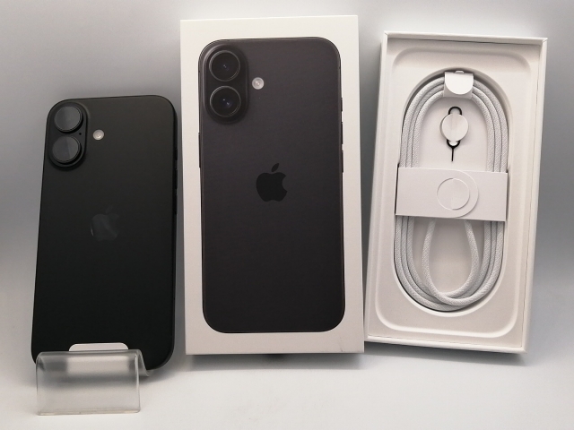 未使用】Apple 国内版 【SIMフリー】 iPhone 16 128GB ブラック MYDQ3J