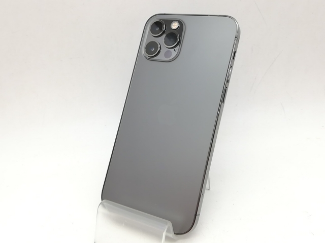 【中古】Apple SoftBank 【SIMロック解除済み】 iPhone 12 Pro 256GB グラファイト MGM93J/A【秋葉本店】保証期間１ヶ月【ランクB】