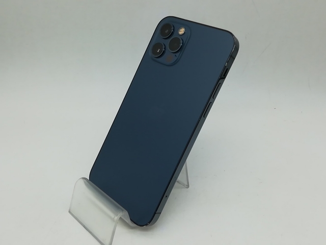 【中古】Apple SoftBank 【SIMロック解除済み】 iPhone 12 Pro 128GB パシフィックブルー MGM83J/A【秋葉本店】保証期間１ヶ月【ランクC】