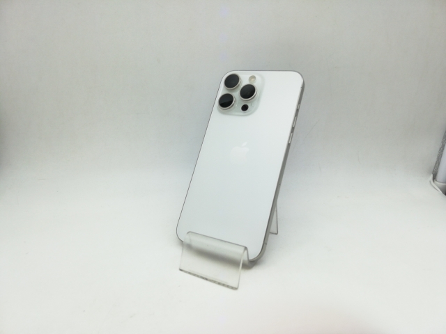 【中古】Apple 国内版 【SIMフリー】 iPhone 15 Pro Max 256GB ホワイトチタニウム MU6Q3J/A【秋葉本店】保証期間１ヶ月【ランクA】