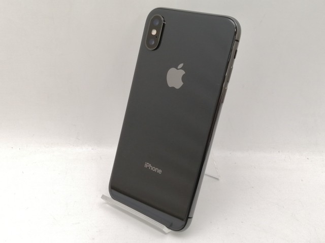 【中古】Apple au 【SIMロック解除済み】 iPhone X 64GB スペースグレイ MQAX2J/A【仙台イービーンズ】保証期間１ヶ月【ランクC】