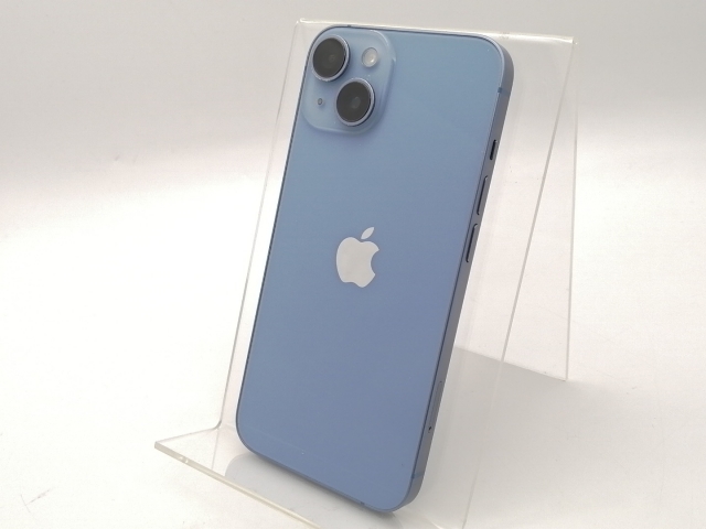 【中古】Apple SoftBank 【SIMフリー】 iPhone 14 256GB ブルー MPWN3J/A【大須】保証期間１ヶ月【ランクB】