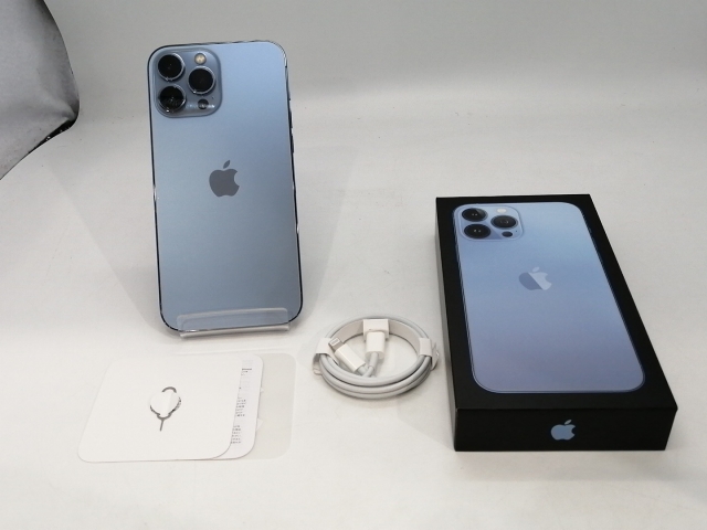 【中古】Apple SoftBank 【SIMフリー】 iPhone 13 Pro Max 256GB シエラブルー MLJD3J/A【浜松駅前】保証期間１ヶ月【ランクC】_9