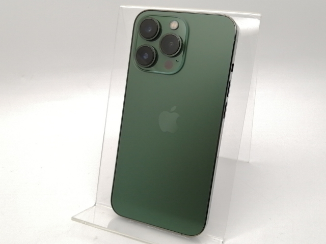 【中古】【赤ロム保証あり】Apple SoftBank 【SIMフリー】 iPhone 13 Pro 128GB アルパイングリーン MNDX3J/A【大須2】保証期間１ヶ月【ランクC】