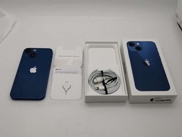 【中古】【赤ロム保証あり】Apple au 【SIMフリー】 iPhone 13 mini 128GB ブルー MLJH3J/A【大須2】保証期間１ヶ月【ランクC】_7