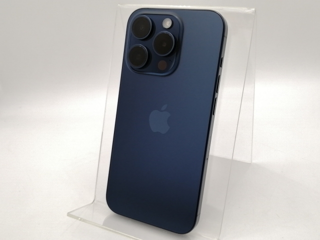 【中古】Apple 国内版 【SIMフリー】 iPhone 15 Pro 128GB ブルーチタニウム MTUA3J/A【OSU301】保証期間１ヶ月【ランクA】