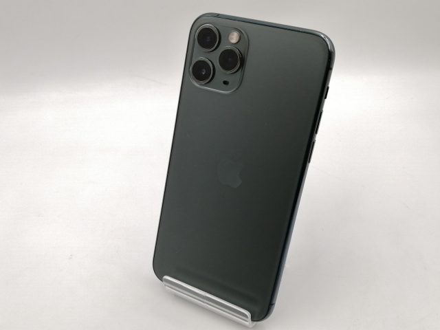 【中古】Apple docomo 【SIMロック解除済み】 iPhone 11 Pro 256GB ミッドナイトグリーン MWCC2J/A【大須2】保証期間１ヶ月【ランクC】