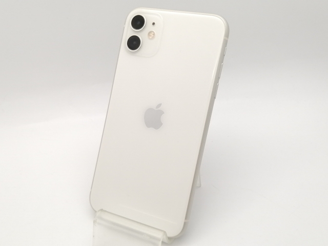 【中古】Apple au 【SIMロック解除済み】 iPhone 11 128GB ホワイト MWM22J/A【大須2】保証期間１ヶ月【ランクC】