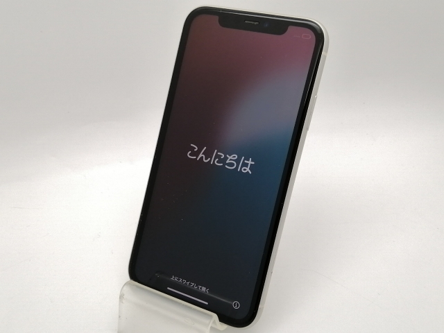 【中古】Apple au 【SIMロック解除済み】 iPhone 11 128GB ホワイト MWM22J/A【大須2】保証期間１ヶ月【ランクC】_1