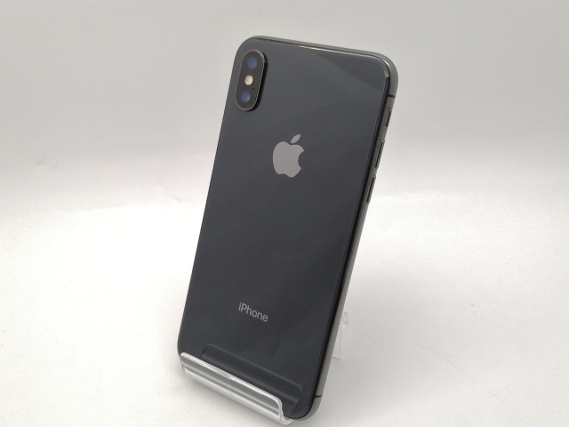 【中古】Apple au 【SIMロック解除済み】 iPhone X 256GB スペースグレイ MQC12J/A【三宮駅前】保証期間１ヶ月【ランクA】