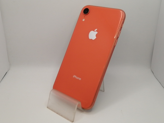 【中古】Apple docomo 【SIMロック解除済み】 iPhone XR 64GB コーラル MT0A2J/A【大須2】保証期間１ヶ月【ランクC】