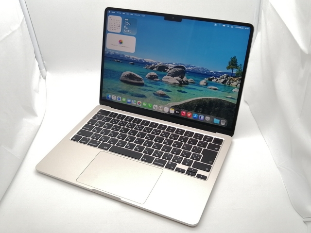 【中古】Apple MacBook Air 13インチ CTO (M2,2022) スターライト M2(CPU:8C/GPU:8C)/16G/256G/67W(70W) AC【秋葉2号】保証期間１ヶ月【ランクA】