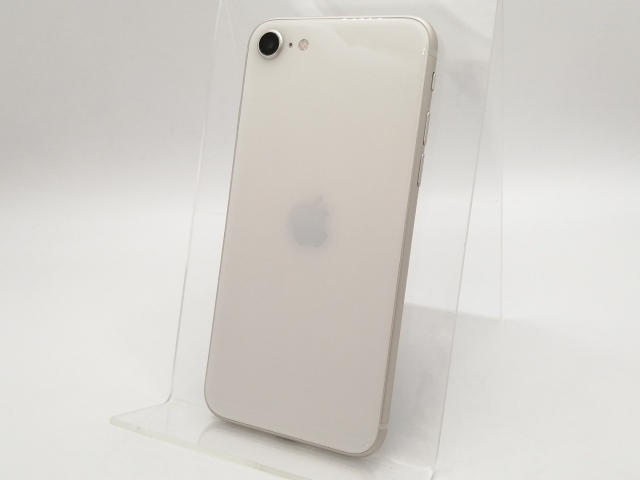 【中古】Apple au 【SIMフリー】 iPhone SE（第3世代） 64GB スターライト MMYD3J/A【大須2】保証期間１ヶ月【ランクB】