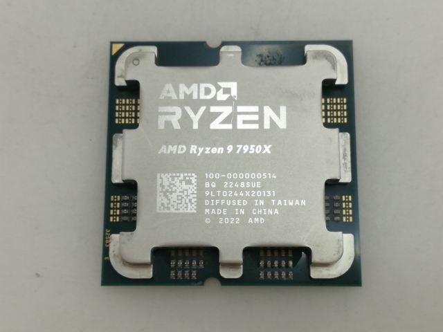 【中古】AMD Ryzen 9 7950X (4.5GHz/TC:5.7GHz) bulk AM5/16C/32T/L3 64MB/Radeon Graphics/TDP 170W【大須】保証期間１週間 38,987円