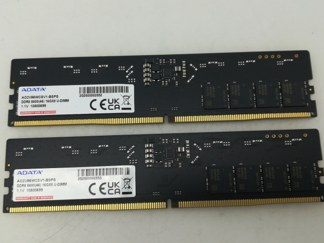 中古】DDR5 16GB 2枚組（合計32GB） DDR5-5600(PC5-44800 