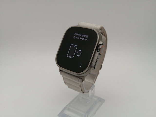 【中古】Apple Apple Watch Ultra 49mm Cellular チタニウムケース/スターライトアルパインループ M MQFR3J/A【なんば】保証期間１ヶ月【ランクB】