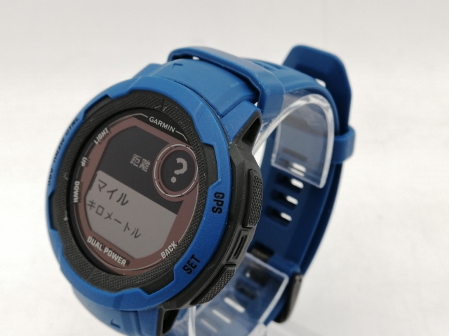 【中古】Garmin Instinct 2 Dual Power 010-02627-46 Tidal Blue【なんば】保証期間１ヶ月【ランクB】_1