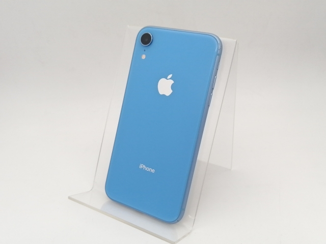 【中古】Apple SoftBank 【SIMロック解除済み】 iPhone XR 64GB ブルー MT0E2J/A【なんば】保証期間１ヶ月【ランクC】