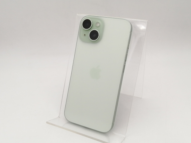 【中古】Apple 国内版 【SIMフリー】 iPhone 15 256GB グリーン MTMT3J/A【なんば】保証期間１ヶ月【ランクB】
