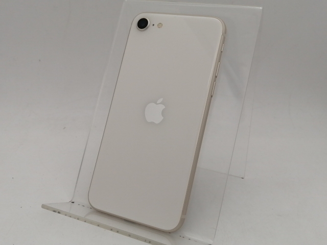 【中古】Apple au 【SIMフリー】 iPhone SE（第3世代） 128GB スターライト MMYG3J/A【なんば】保証期間１ヶ月【ランクC】