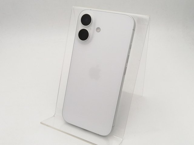 【中古】【赤ロム保証あり】Apple au 【SIMフリー】 iPhone 16 256GB ホワイト MYDX3J/A【静岡】保証期間１ヶ月【ランクA】