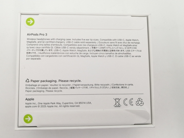 未使用】Apple AirPods Pro 3 MFHP4J/A【なんば】保証期間1ヶ月