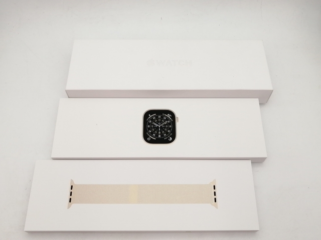 【未使用】Apple Apple Watch Series11 46mm Cellular ゴールドチタニウムケース/ゴールドミラネーゼループ (S/M) MFD74J/A【なんば】保証期間３ヶ月_3
