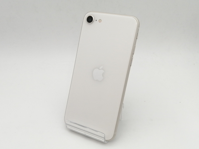 【中古】Apple au 【SIMフリー】 iPhone SE（第3世代） 64GB スターライト MMYD3J/A【なんば】保証期間１ヶ月【ランクB】