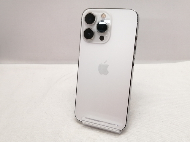 【中古】【赤ロム保証あり】Apple au 【SIMフリー】 iPhone 13 Pro 128GB シルバー MLUF3J/A【仙台駅東口】保証期間１ヶ月【ランクA】